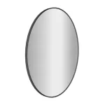 Riho Shield kerek tükör, 60 cm, világítással matt fekete 205555 Olcsó