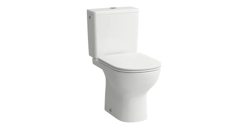 Végkiárusítás LAUFEN LUA Álló WC Kombi-Pack, rimless, mélyöblítéssel, függőleges lefolyóval, Fehér H8260870007611