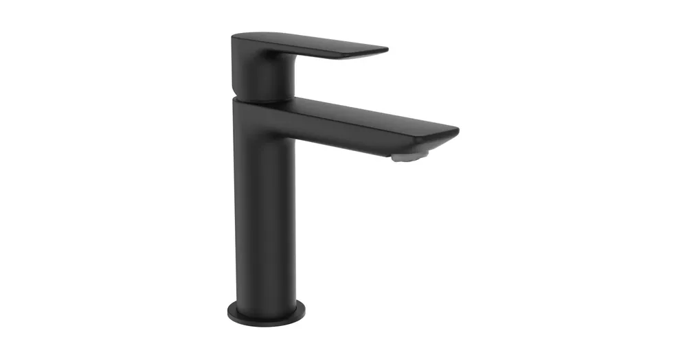 Olcsó LAUFEN CITYPLUS Egykaros mosdó csaptelep, Eco+, fix kifolyóval 110 mm, Matt Titán Fekete HF505302428000
