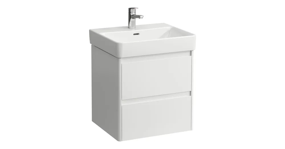 Rendeld meg most LAUFEN BASE 2.0 Alsószekrény, 2 fiók, PRO S H810962 / PRO X 810862 mosdóhoz, Fényes Fehér H4112421082611