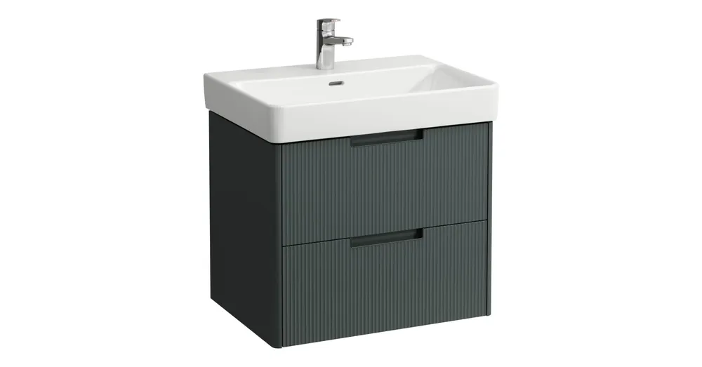 Vásárlói kedvenc LAUFEN JUNA Alsószekrény, 2 fiók, PRO S H810964 / PRO X 810864 mosdóhoz, Szürke H4115021092661