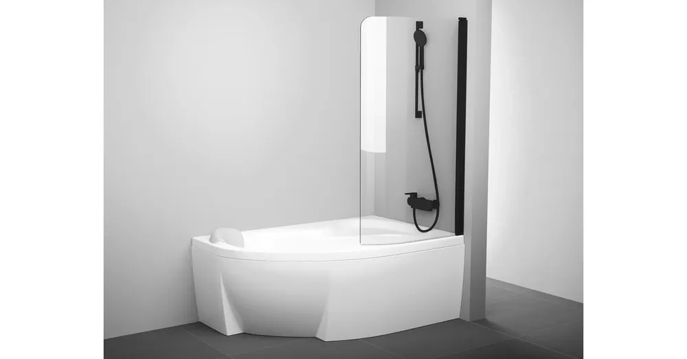 Ravak Rosa CVSK1 160/170 jobb kádparaván fekete+transparent 7QRS0300Y1 Árengedmény