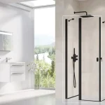 Szuper akció Ravak Chrome CRV2-90 zuhanyajtó fekete+transparent 1QV70300Z1