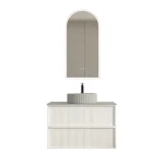 Szuper ajánlat AREZZO design SAVONA 80 cm-es alsószekrény 2 fiók, matt fehér AR-8132780MW