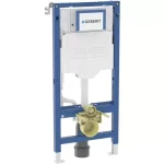 Gyors kiszállítás Geberit Duofix fali WC-szerelőelem, 112 cm, Sigma 12 cm-es falsík alatti öblítőtartállyal és elektromos és kommunikációs csatlakozódobozzal 111.921.00.6