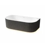 Wellis Calabria Slim Linear Black 170x80 cm falhoz tolható szabadon álló akril kád, fényes fekete WK00225 Legjobb ár