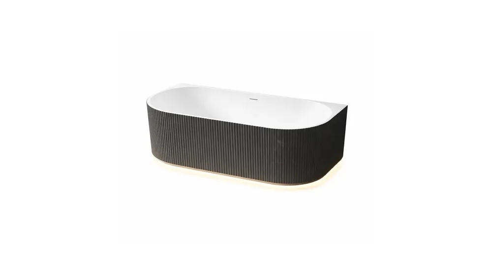 Wellis Calabria Slim Linear Black 170x80 cm falhoz tolható szabadon álló akril kád, fényes fekete WK00225 Legjobb ár