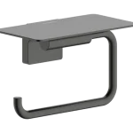 Alacsony ár Hansgrohe AddStoris S WC-papír tartó polccal, Szálcsiszolt Fekete Króm 41789340
