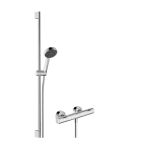 Alacsony ár Hansgrohe Activera Select S Zuhanyrendszer falsíkon kívüli szereléshez 95 2jet EcoSmart Ecostat Fine termosztáttal és 90 cm-es zuhanyrúddal 28086000