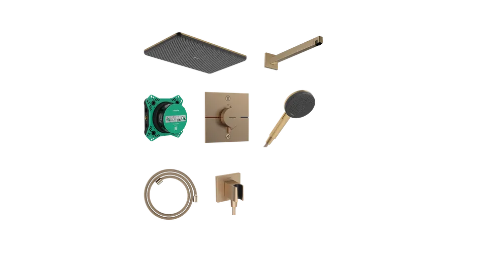 Hansgrohe Raindance Alive Q Design ShowerSet 210/340 1jet termosztáttal és iBox universal 2 alaptesttel 24620140 Csak ma