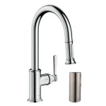 Kedvezmény Hansgrohe Axor Montreux konyhai csaptelep kihúzható zuhanyfejjel, rozsdamentes acél hatású 16581 800 (16581800)