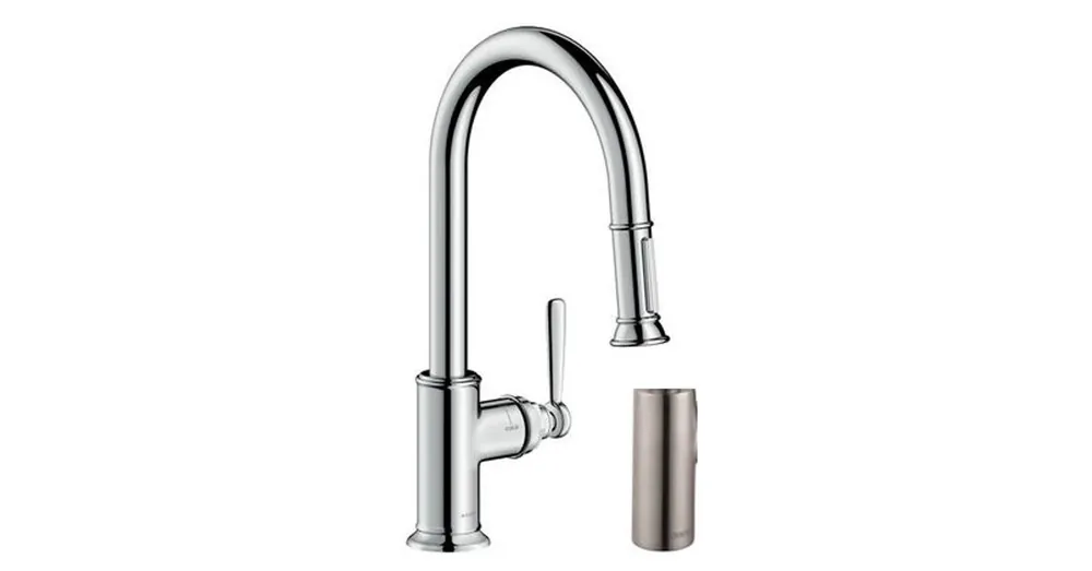 Kedvezmény Hansgrohe Axor Montreux konyhai csaptelep kihúzható zuhanyfejjel, rozsdamentes acél hatású 16581 800 (16581800)