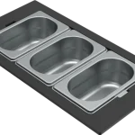 ELLECI - Tároló edény háromrészes gourmet 366 inox HPL kerettel KF013065IN Akció