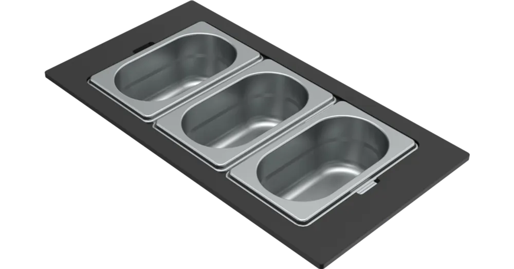 ELLECI - Tároló edény háromrészes gourmet 366 inox HPL kerettel KF013065IN Akció