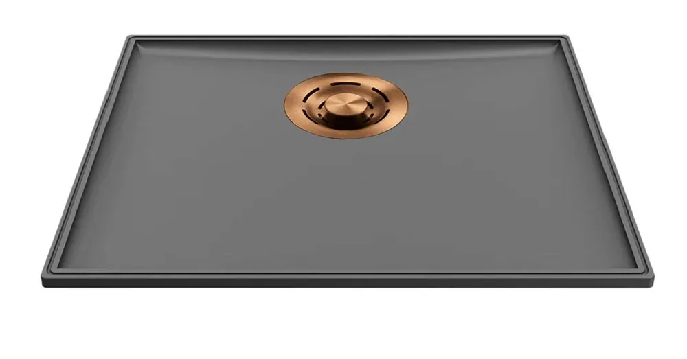 Újdonság ELLECI - Mosogatótálca Essenza 50 46,2x38,2 Keratek K99 Dark Grey bronz tartozékokkal LKES5099BRZ