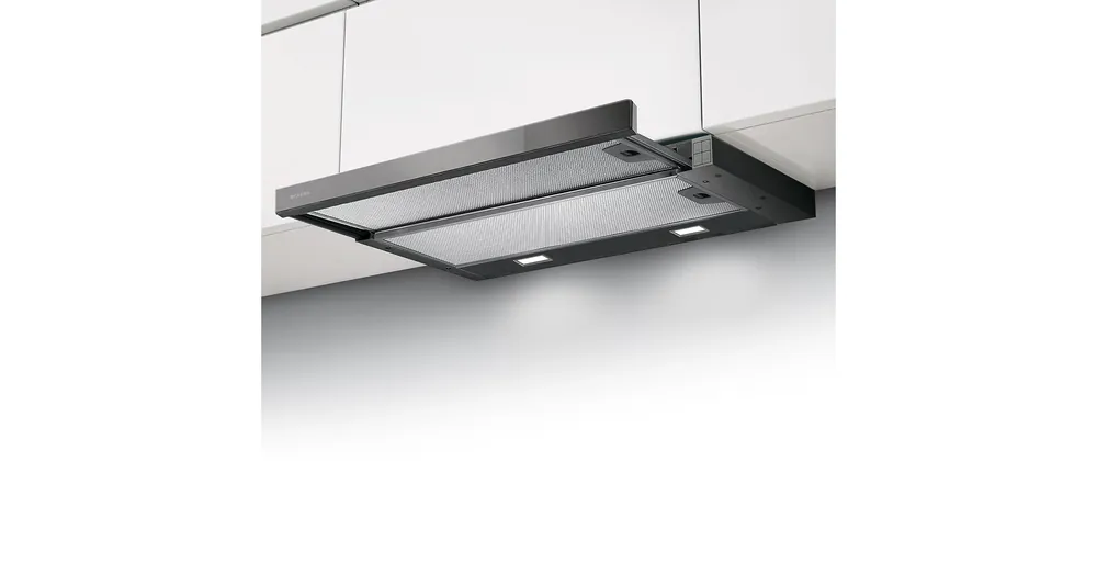 Faber Flexa NG Glass Lux BK A60 Beépített teleszkópos motorháztető, 600 mm széles, Fekete 315.0635.137 Biztonságos vásárlás