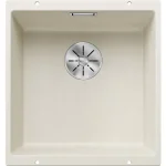 Blanco Subline 400-U egymedencés gránit mosogató lefolyógarnitúrával 46x43 cm, törtfehér 527166 Prémium