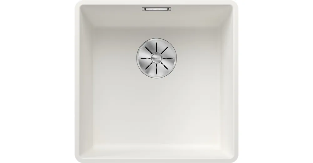 Blanco Subline 400-F gránit mosogató 42,7x42,7 cm lefolyóganitúrával, fehér 523497 Expressz kézbesítés