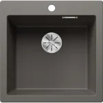 Alacsony ár Blanco Pleon 5 egymedencés gránit mosogató 51,5x51 cm, vulkánszürke 527318