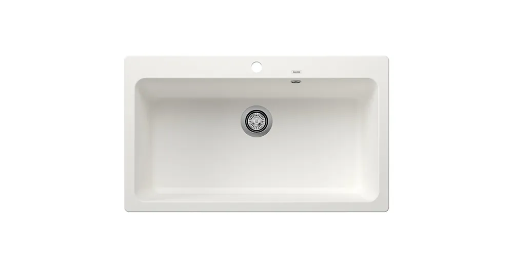 Biztonságos vásárlás Blanco Naya XL 9 Silgranit 86x51 cm mosogató túlfolyóval és lefolyógarnitúrával, fehér 521816
