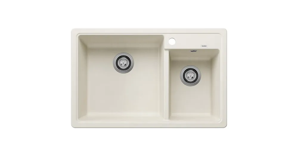 Blanco Legra 8 két medencés gránit mosogató 78x50 cm csaplyukkal, balos / törtfehér 527089 Biztonságos vásárlás