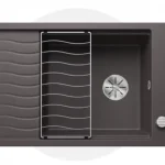 Kedvezmény Blanco Elon XL 6 S egymedencés gránit mosogató csepegtető ráccsal 78x50 cm, palaszürke 524835