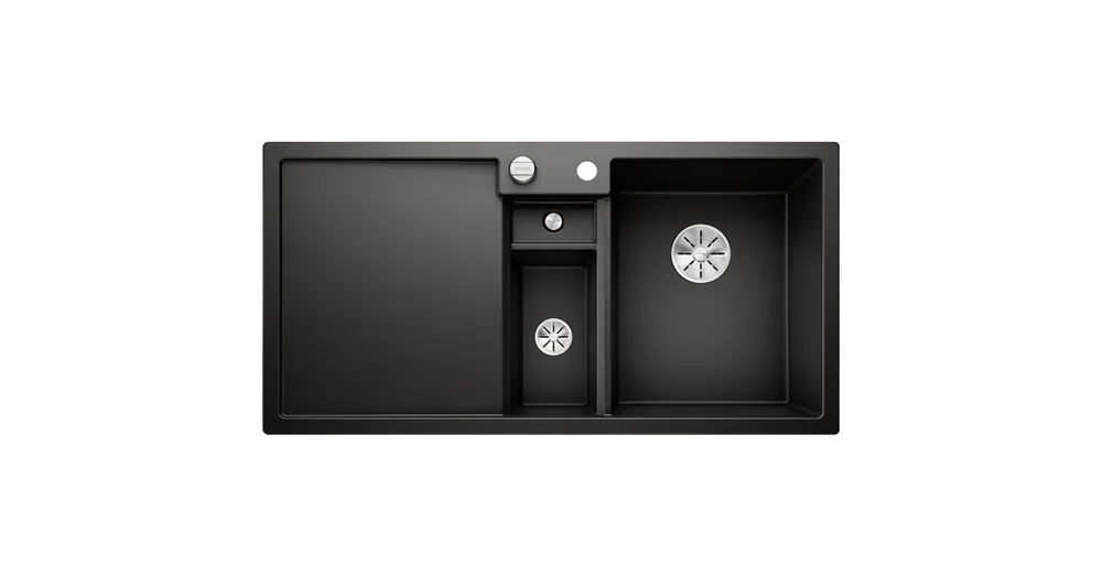 Árcsökkenés Blanco Collectis 6 S gránit mosogató csepegtetővel 100x51 cm kiegészítőkkel, jobbos / fekete 525866