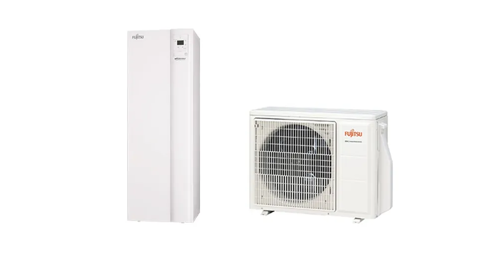 Akciós ár Fujitsu Waterstage Comfort WGYA080ML3 / WOYA080KLT levegő-víz osztott hőszivattyú, 190 literes HMV tartállyal, 1 fázisú, R32, (7,5kW)