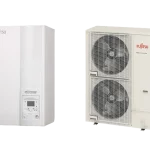 Újdonság Fujitsu Waterstage Super High Power SHP 15/3F WSYK170DJ9 / WOYK150LJL levegő-víz osztott hőszivattyú, 3 fázisú, R410, (15,0kW)