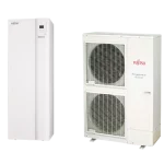 Legnépszerűbb Fujitsu Waterstage High Power HPDUO 11/3F WGYK160DG9 / WOYK112LCTA levegő-víz osztott hőszivattyú, 190 literes HMV tartállyal, 3 fázisú, R410, (10,8kW)