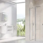Ravak Chrome CRV2-90 kétrészes zuhanyajtó krómhatású kerettel, transparent edzett biztonságiüveggel 1QV70C00Z1 Szuper akció
