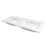 Különleges ajánlat Wellis Ginger 120 Öntött műmárvány dupla mosdó 120x46x1,5/17,3 cm csaptelep és szifon nélkül
