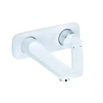 Outlet Kludi 522469175 Balance falsík alatti, kétlyukas, fali, egykaros mosdócsap (fehér/króm)
