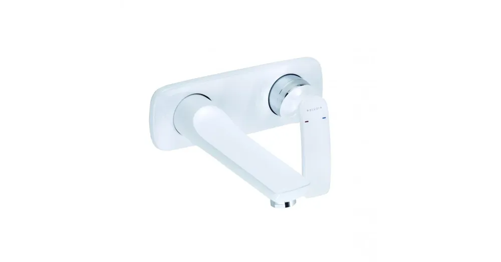 Outlet Kludi 522469175 Balance falsík alatti, kétlyukas, fali, egykaros mosdócsap (fehér/króm)