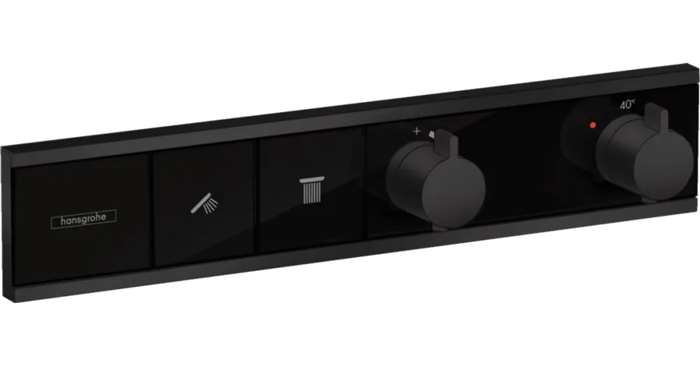 Vedd meg online Hansgrohe RainSelect Termosztát, 2 fogyasztóhoz, matt fekete 15380670