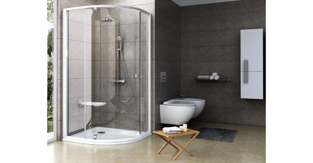 Prémium Ravak Pivot PSKK3-100 negyedköríves zuhanykabin(fehér/króm+transparent 376AA100Z1