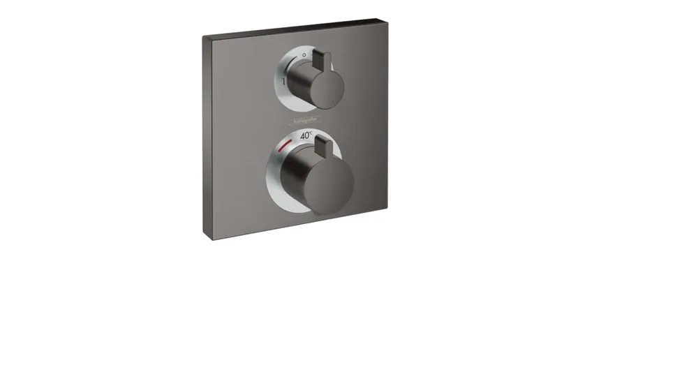 Legjobb ár Hansgrohe Ecostat Square Termosztát falsík alatti szereléshez, 2 fogyasztóhoz, szálcsiszolt fekete/króm 15714340
