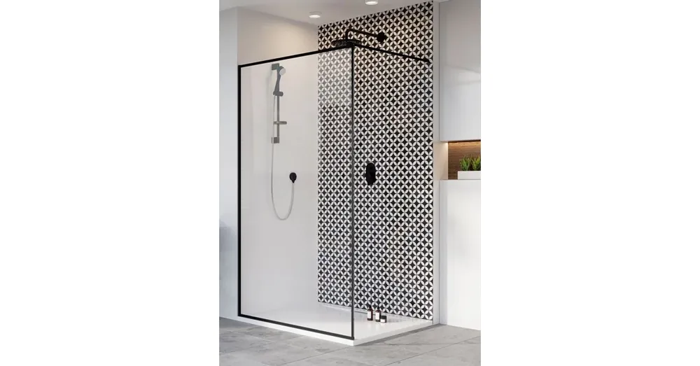 Radaway Modo New Black II Frame Walk-in fekete zuhanyfal 60 cm 389064-54-56 Ne maradj le