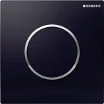Legkelendőbb Geberit HyTouch 116.015.XX.1 pneumatikus vizelde vezérlés, Sigma10 dizájn (fekete / fényes króm / fekete, #116.015.KM.1)