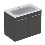 Geberit Selnova Square mosdószekrény, keskeny peremű mosdóval, két ajtós, Láva/Matt bevonat 501.257.00.1 Legjobb ár