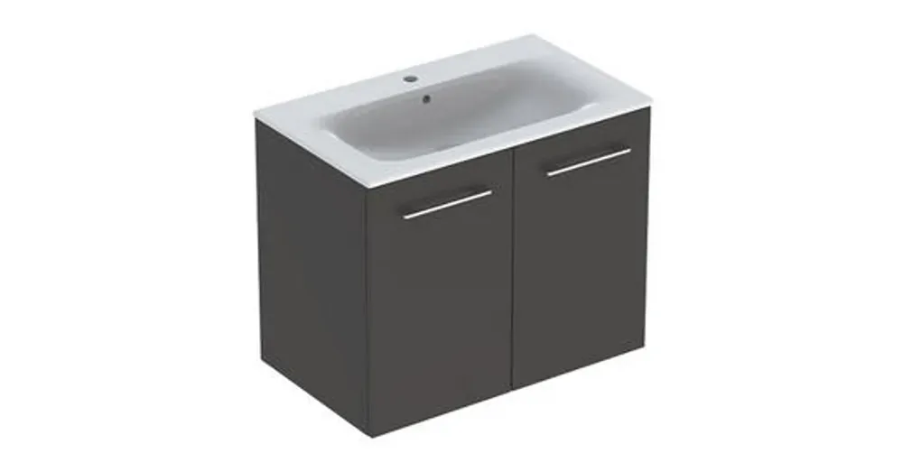 Geberit Selnova Square mosdószekrény, keskeny peremű mosdóval, két ajtós, Láva/Matt bevonat 501.257.00.1 Legjobb ár