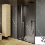 Szezonális akció Riho Lucid GD104 120 cm-es matt fekete zuhanyajtó G005005121