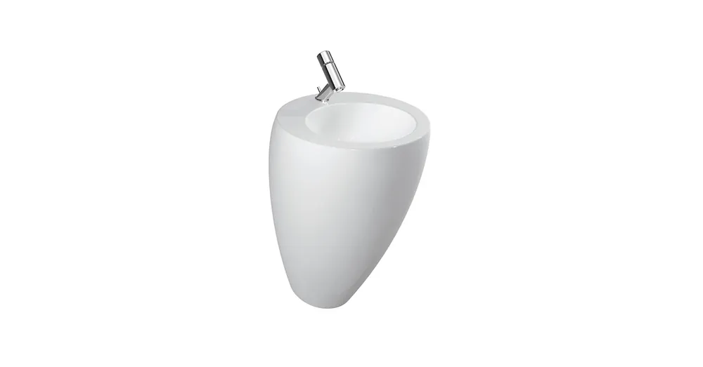 LAUFEN ILBAGNOALESSI ONE Mosdó, integrált mosdólábbal egy csaplyuk, középen , Fehér LCC bevonattal H8119714001041 Újdonság