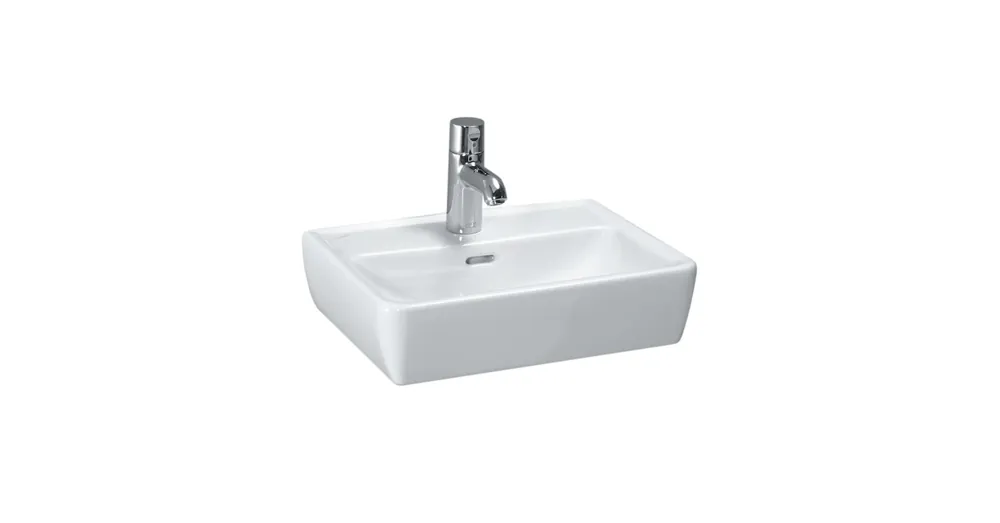 Árengedmény LAUFEN PRO Mosdótál, alsó felülete csiszolt egy csaplyuk, középen , Fehér H8119520001041