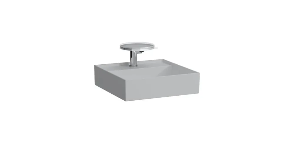 LAUFEN KARTELL BY LAUFEN Kézmosó, speciális rejtett lefolyóval túlfolyónyílás nélkül, egy csaplyukkal , Matt szürke H8153317591111 Akciós ár