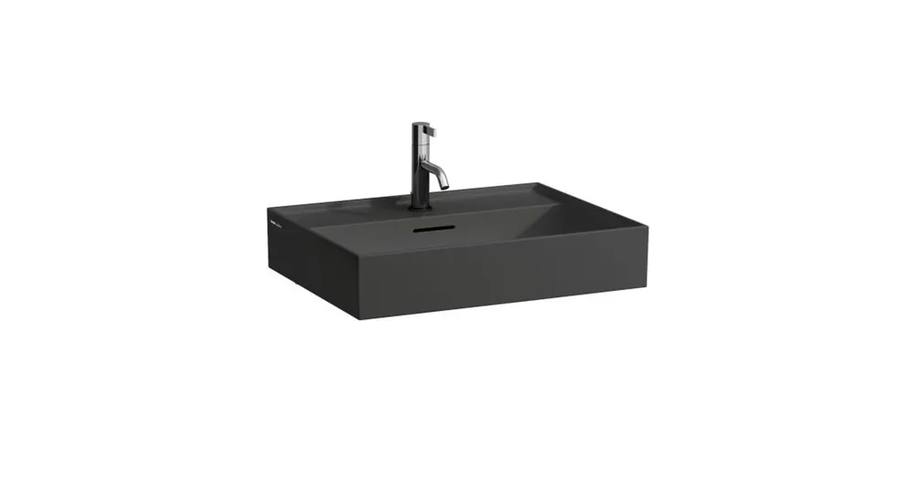 LAUFEN KARTELL BY LAUFEN Mosdó, alsó felülete csiszolt csaplyuk nélkül , Fekete matt H8163337161091 Bestseller