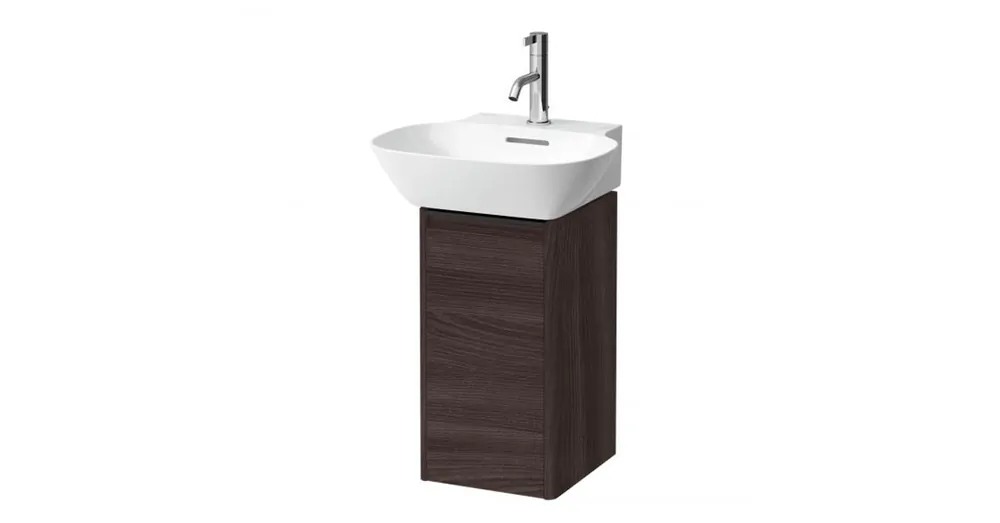 LAUFEN BASE Alsószekrény 28 × 30 × 52 cm, 1 ajtó, bal oldali zsanérral, 1 belső polccal, Sötétbarna szil H4030131102631 Szuper akció