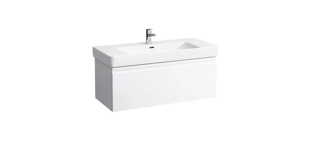 Akciós ár LAUFEN PRO S Alsószekrény és finoman záródó mechanizmussal, 813966 tip. mosdóhoz, 1 fiókkal és belső fiókkal, Fényes fehér 101X39X45 - H4835520964751