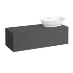 Akció LAUFEN THE NEW CLASSIC Alsószekrény 118 × 45 × 35 cm, 1 fiók, kivágással a jobb oldalon, Traffic Grey H4060820856271