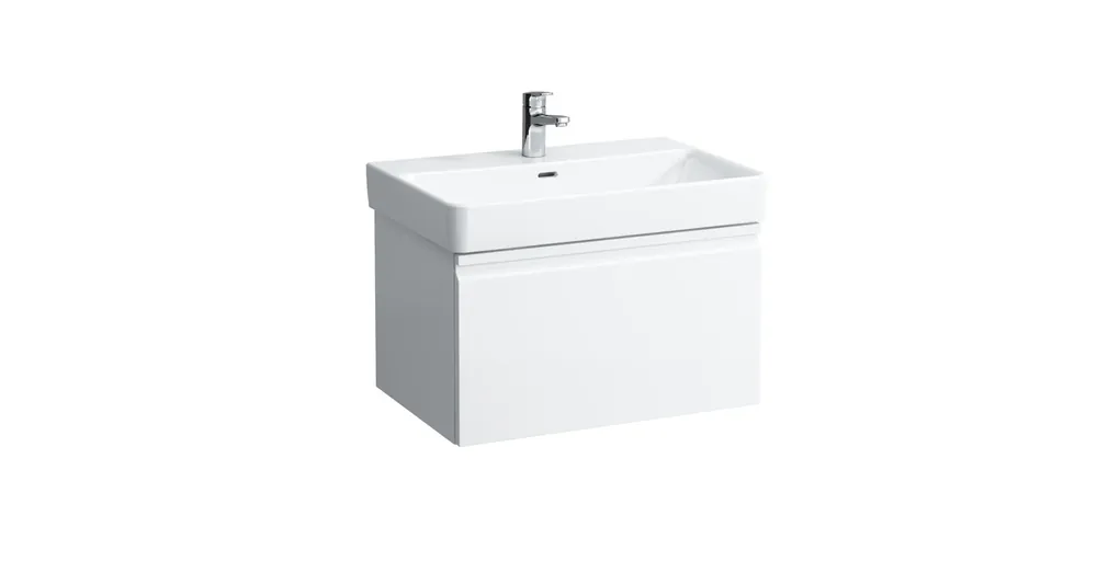 LAUFEN PRO S Alsószekrény és finoman záródó mechanizmussal, 810967 tip. mosdóhoz, 1 fiókkal és belső fiókkal, Fényes fehér 66.5X39X45 - H4834520964751 Biztonságos vásárlás